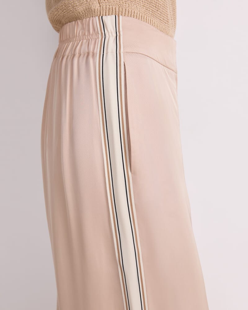 Yara Drape Stripe Pant in CASHEW