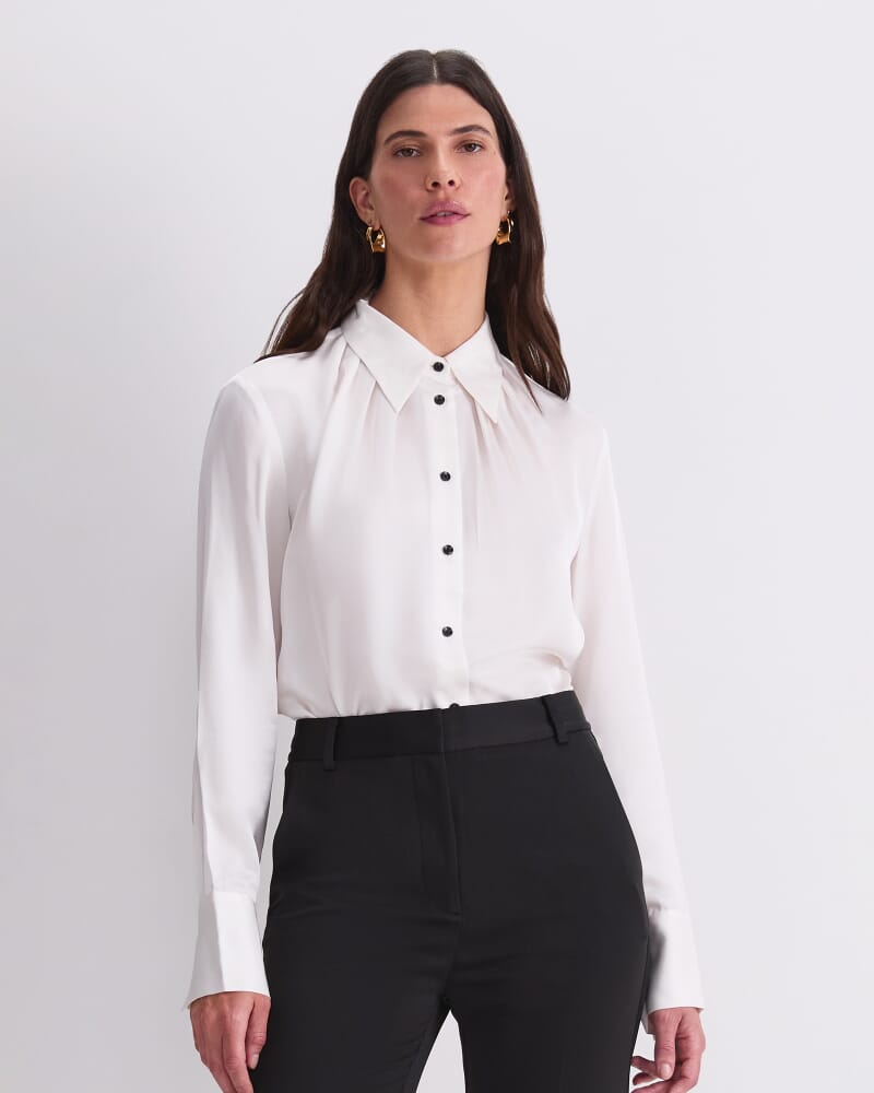 Yara Long Sleeve Blouse in IVORY