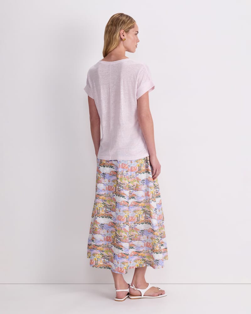 Tonia Foil Linen Tee in LIGHT PINK