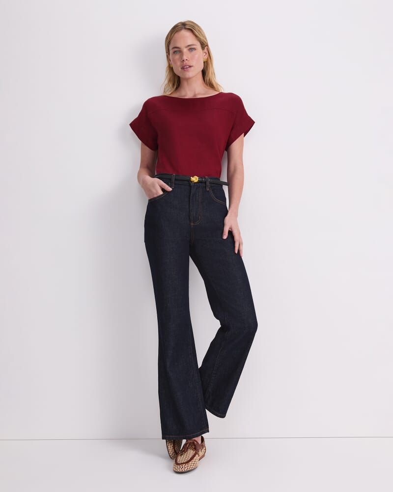Dahlia Shell Top in PINOT