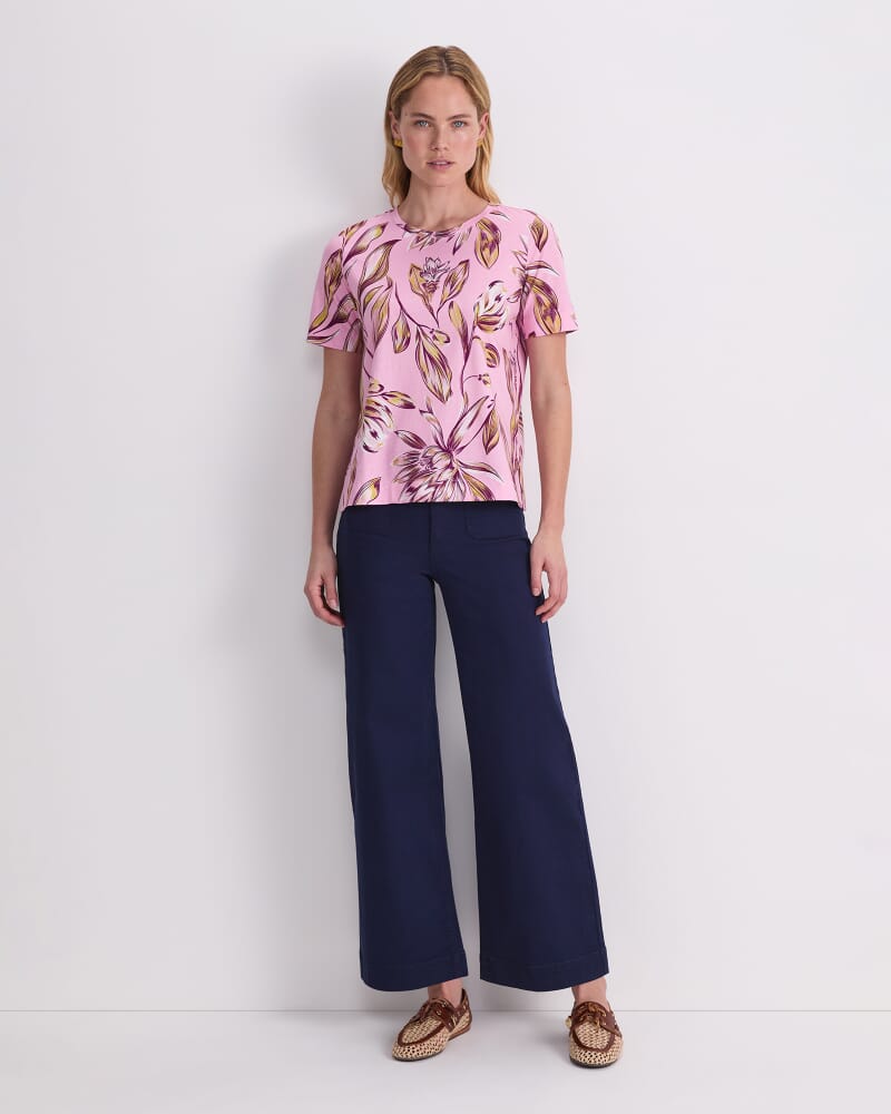 Lyra Print Merc Tee in PINK MULTI