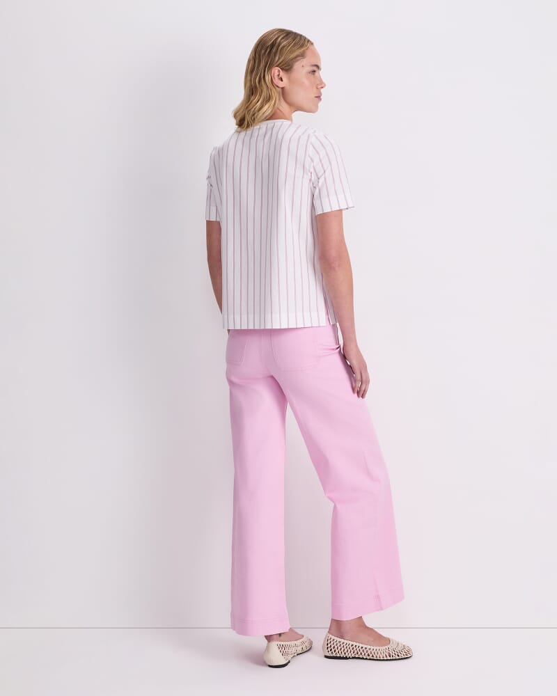 Kenzie Print Merc Tee in WHITE/PINK