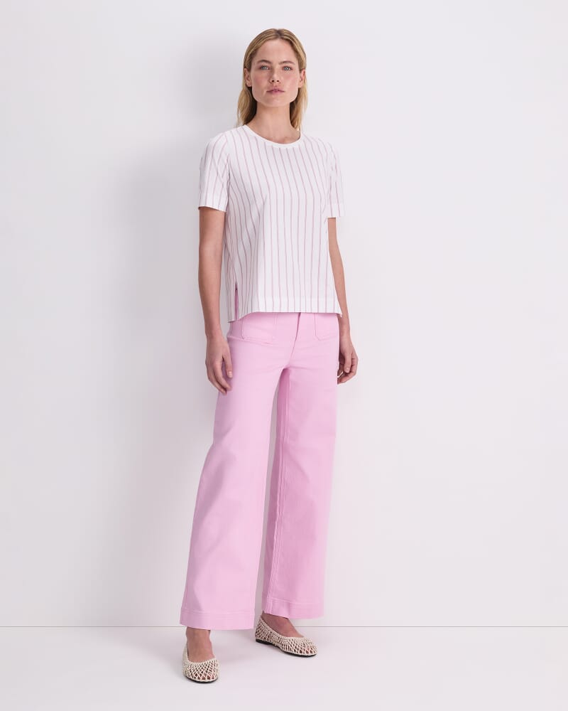 Kenzie Print Merc Tee in WHITE/PINK