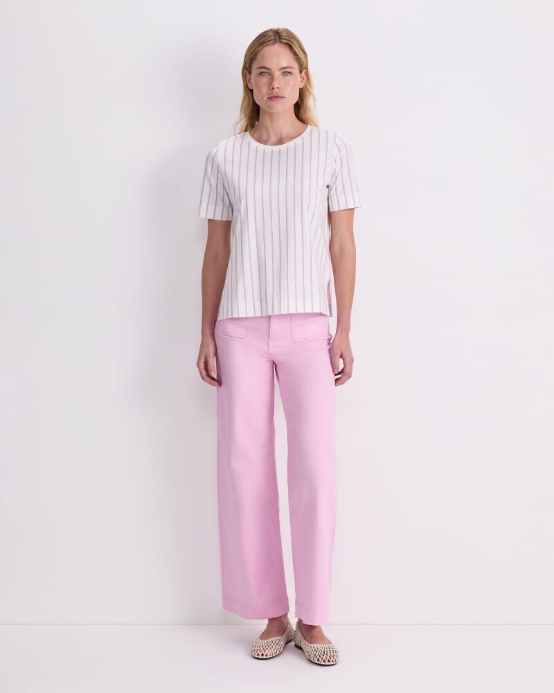 Kenzie Print Merc Tee in WHITE/PINK