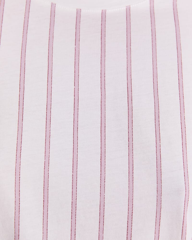Kenzie Print Merc Tee in WHITE/PINK