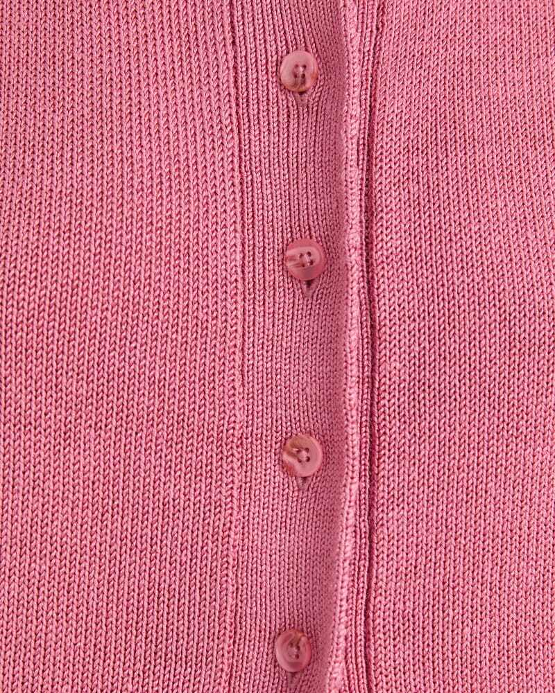 Linen Blend Cardigan in ROSE