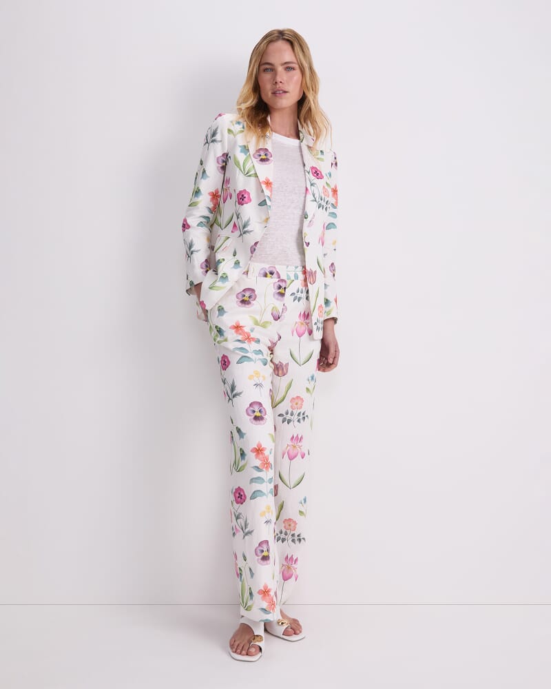 Floral Majesty Liberty Blazer in WHITE MULTI