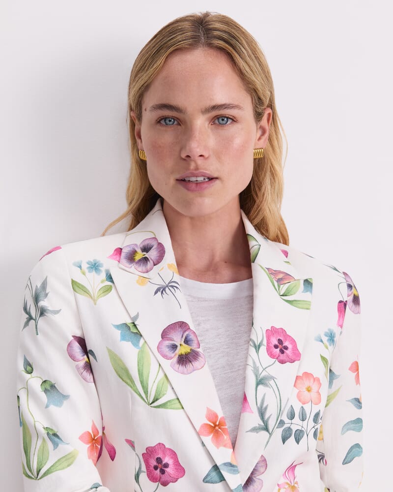 Floral Majesty Liberty Blazer in WHITE MULTI
