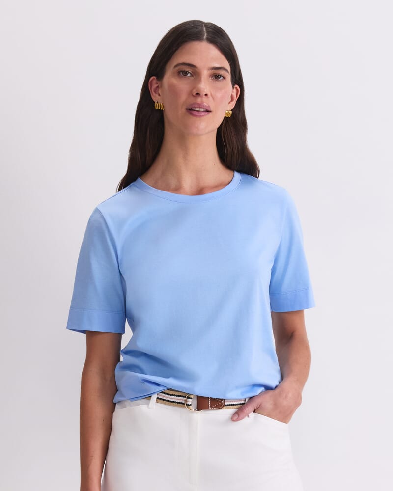 Heidi Half Sleeve Tee in BLUE