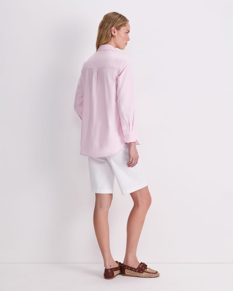 Long Sleeve Oxford Shirt in LIGHT PINK