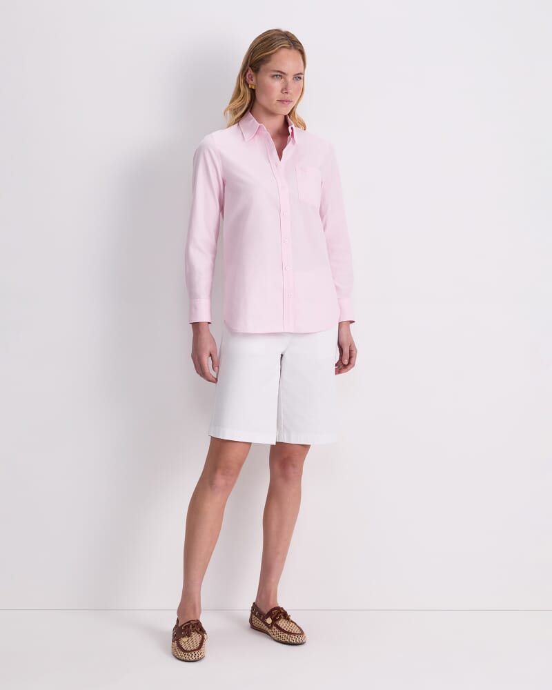 Long Sleeve Oxford Shirt in LIGHT PINK
