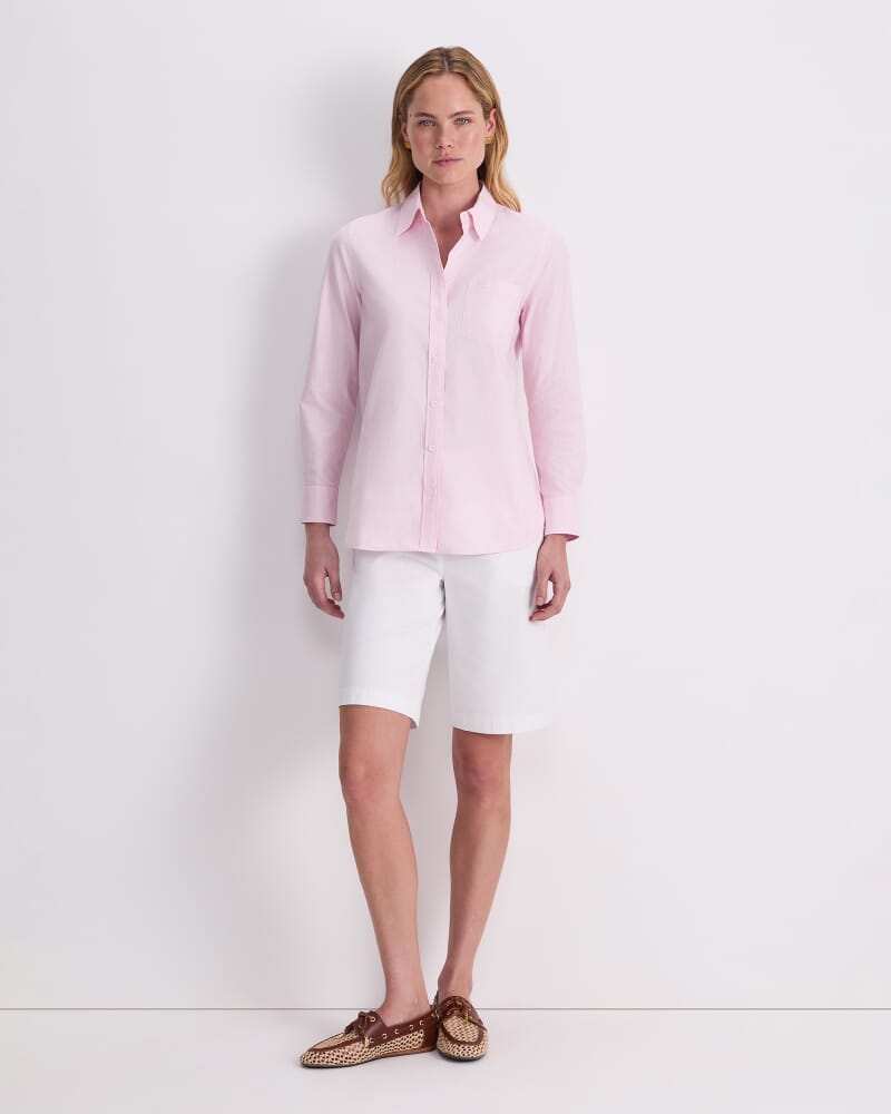 Long Sleeve Oxford Shirt in LIGHT PINK