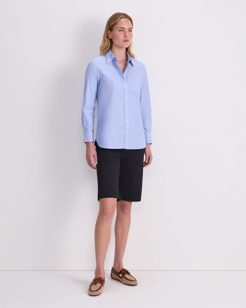 Long Sleeve Oxford Shirt in SKY