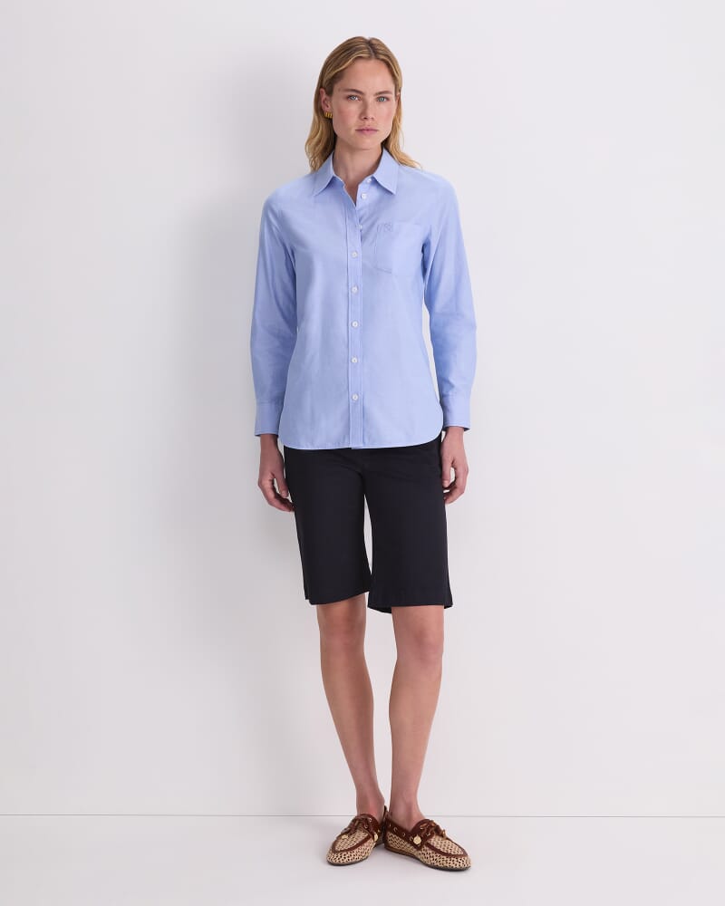 Long Sleeve Oxford Shirt in SKY