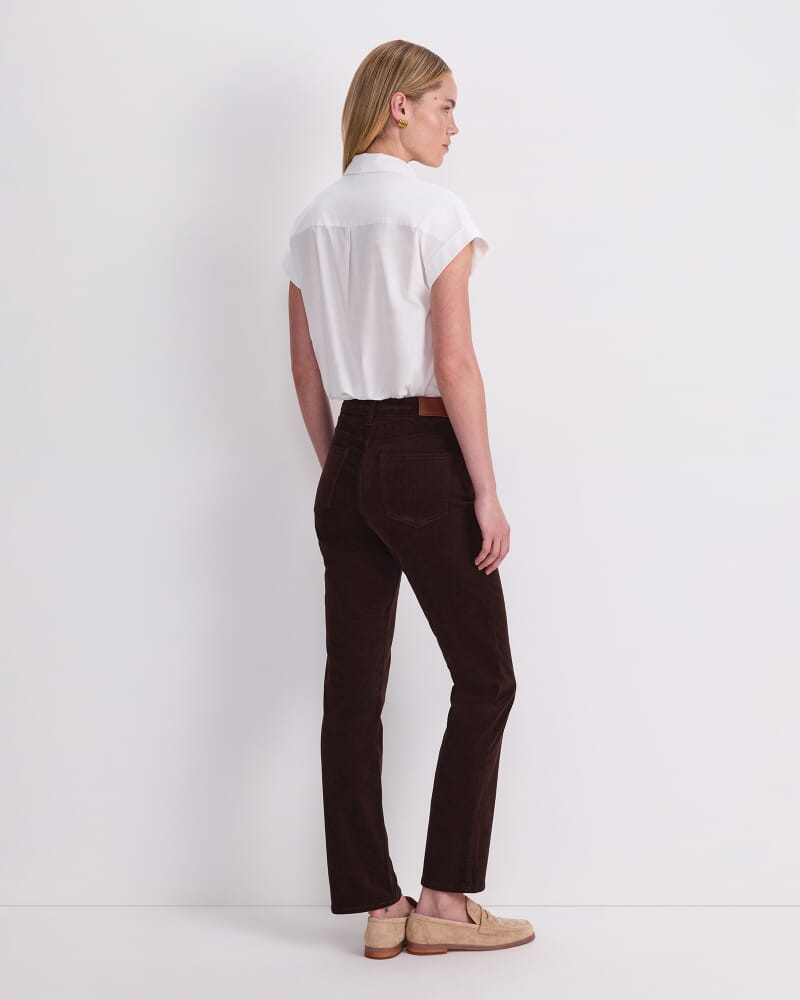 Cleo Straight Cord Jean in CHOCOLATE