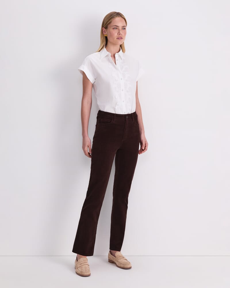 Cleo Straight Cord Jean in CHOCOLATE