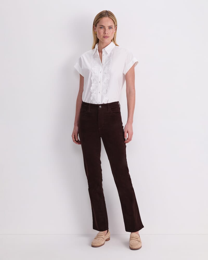 Cleo Straight Cord Jean in CHOCOLATE