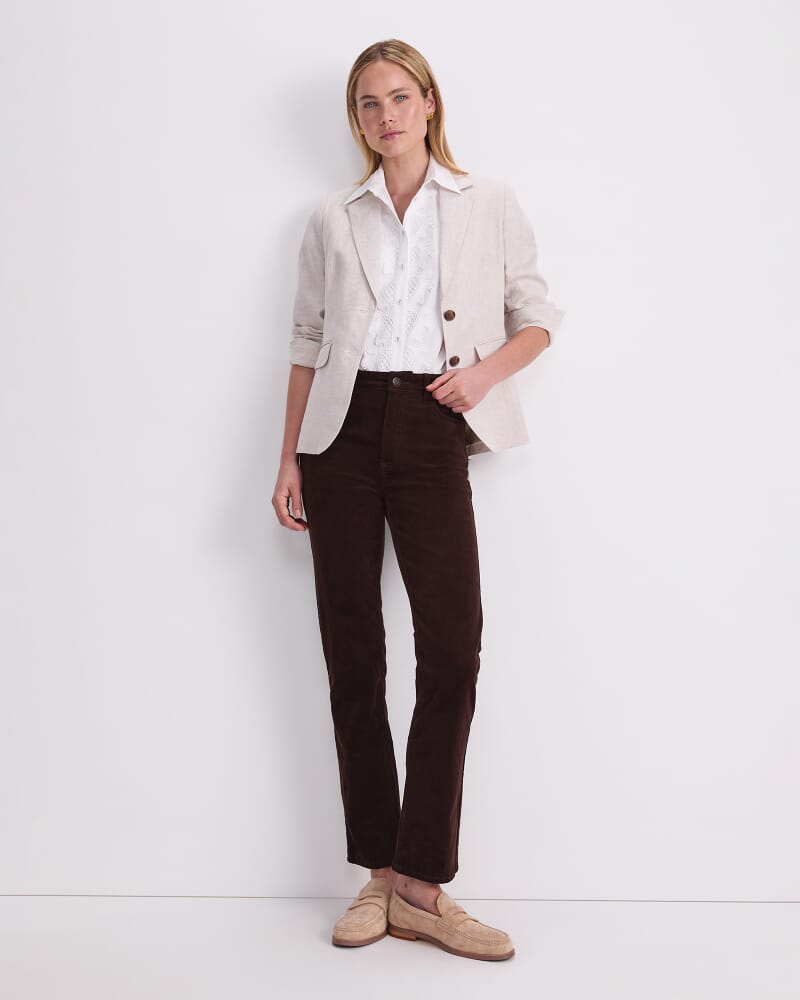 Cleo Straight Cord Jean in CHOCOLATE