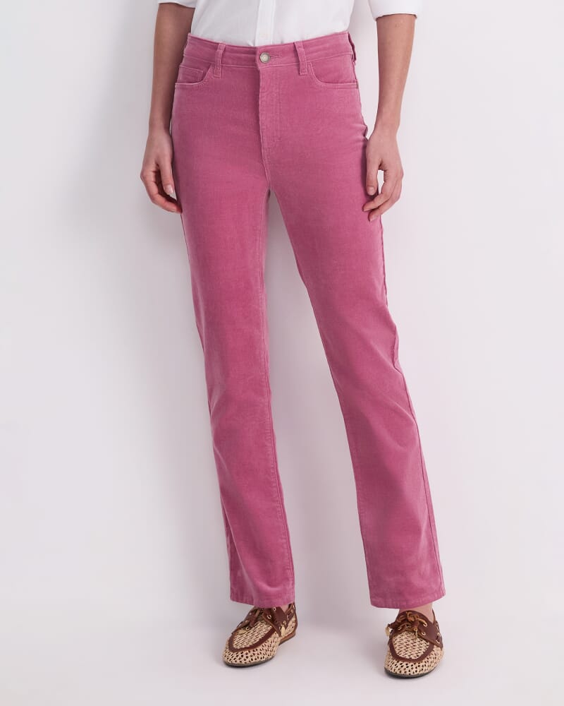 Cleo Straight Cord Jean in PINK