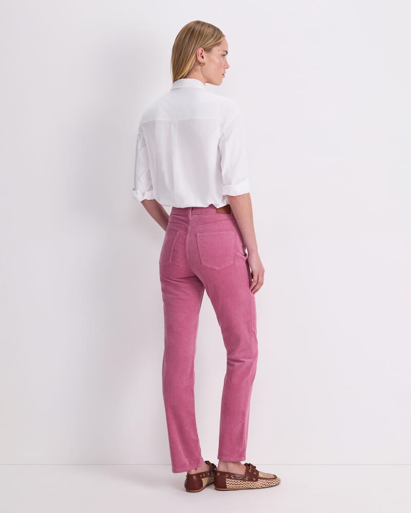 Cleo Straight Cord Jean in PINK