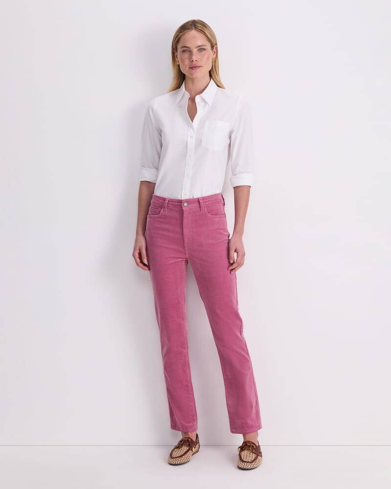 Cleo Straight Cord Jean in PINK