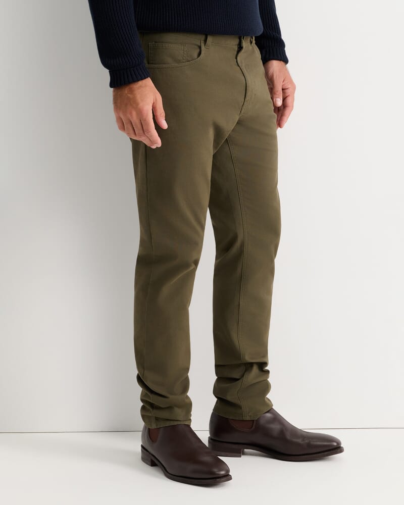 Tapered Bedford Jean in KHAKI