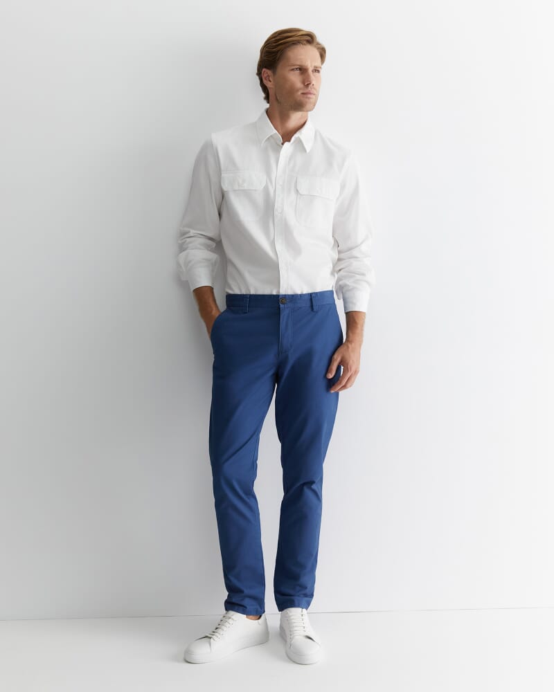 Smith Tapered Chinos in AZURE
