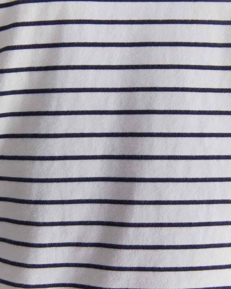 Supersoft Stripe Tee in WHITE/NAVY