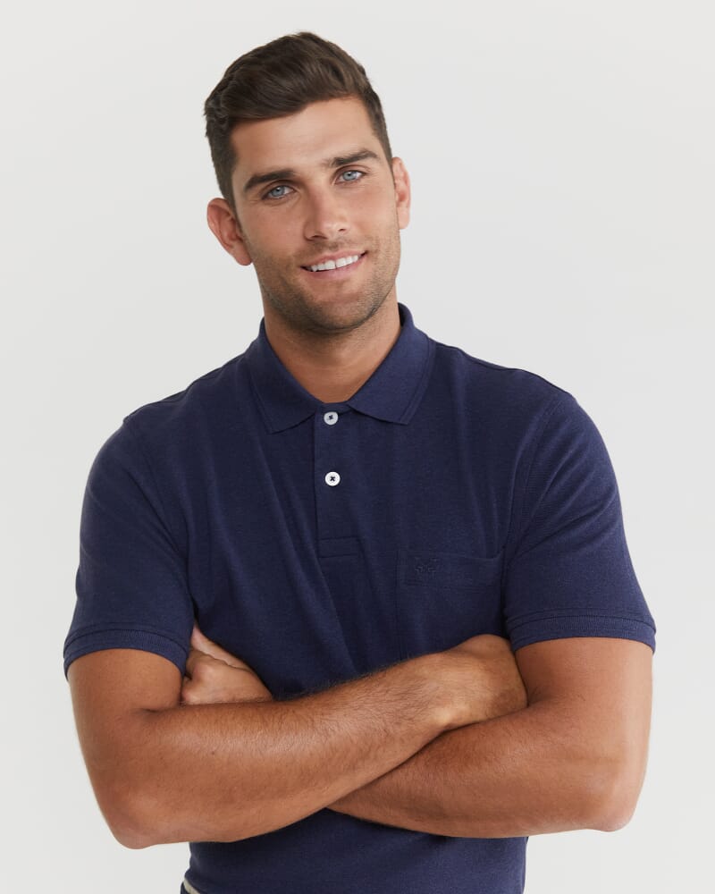 Pique Polo Melange in INK MELANGE