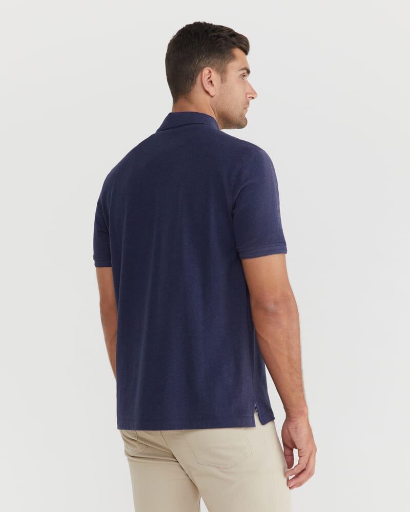 Pique Polo Melange in INK MELANGE