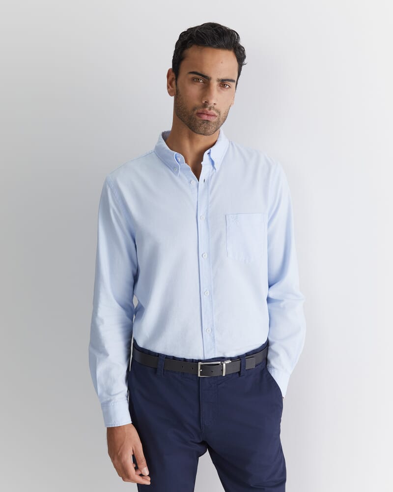 Oxford Long Sleeve Shirt in FROST BLUE
