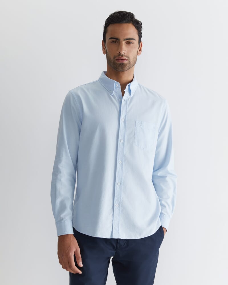 Oxford Long Sleeve Shirt in FROST BLUE