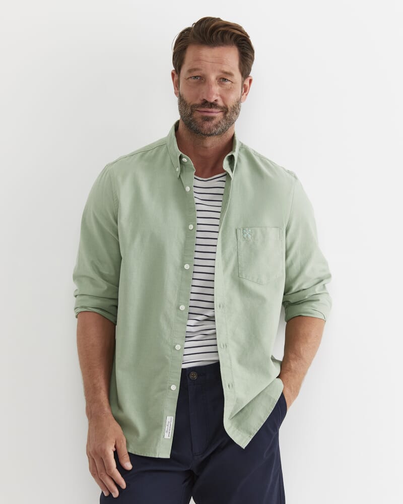 Oxford Long Sleeve Shirt in VINE
