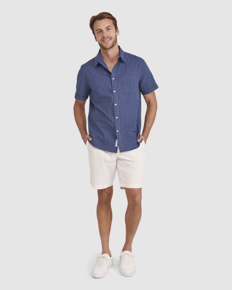 Larry Short Sleeve Shirt in INDIGO
