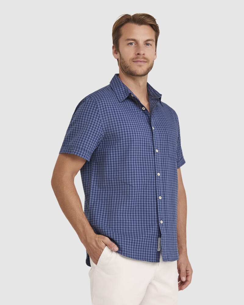 Larry Short Sleeve Shirt in INDIGO