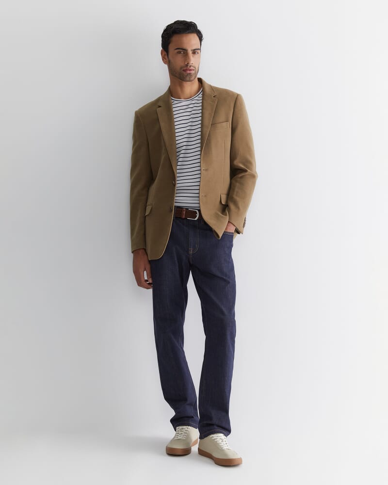 Italian Moleskin Blazer in MUSK