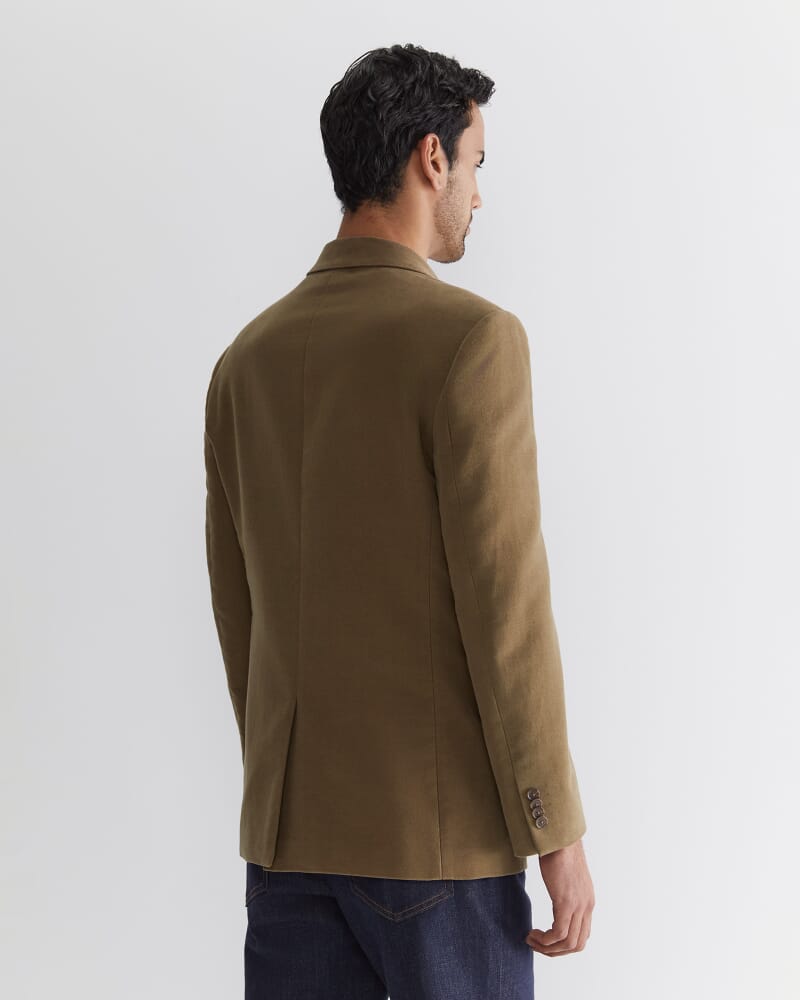 Italian Moleskin Blazer in MUSK