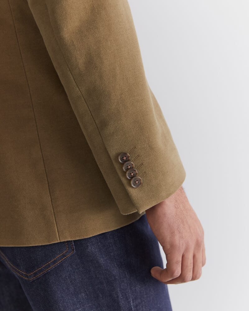 Italian Moleskin Blazer in MUSK