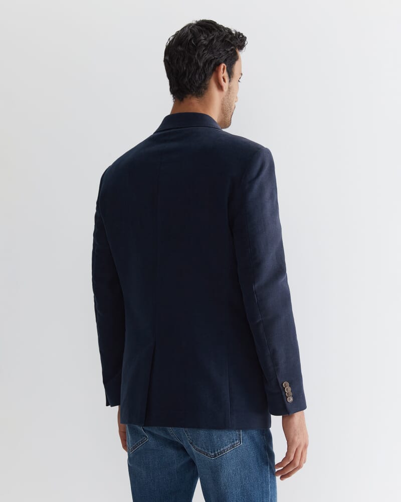 Italian Moleskin Blazer in NAVY