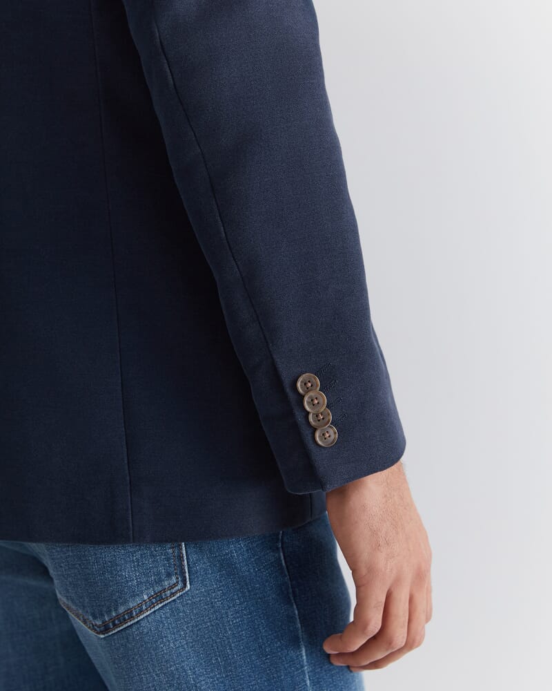 Italian Moleskin Blazer in NAVY