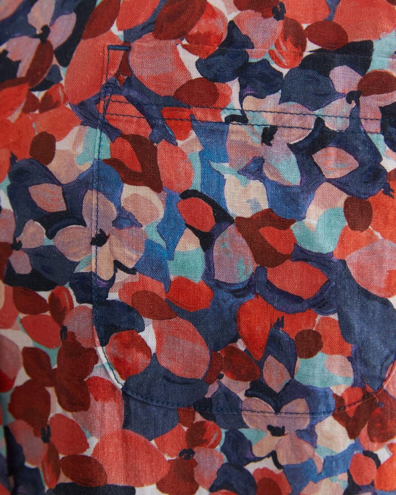 Alpha Tapered Shirt in RED MULTI