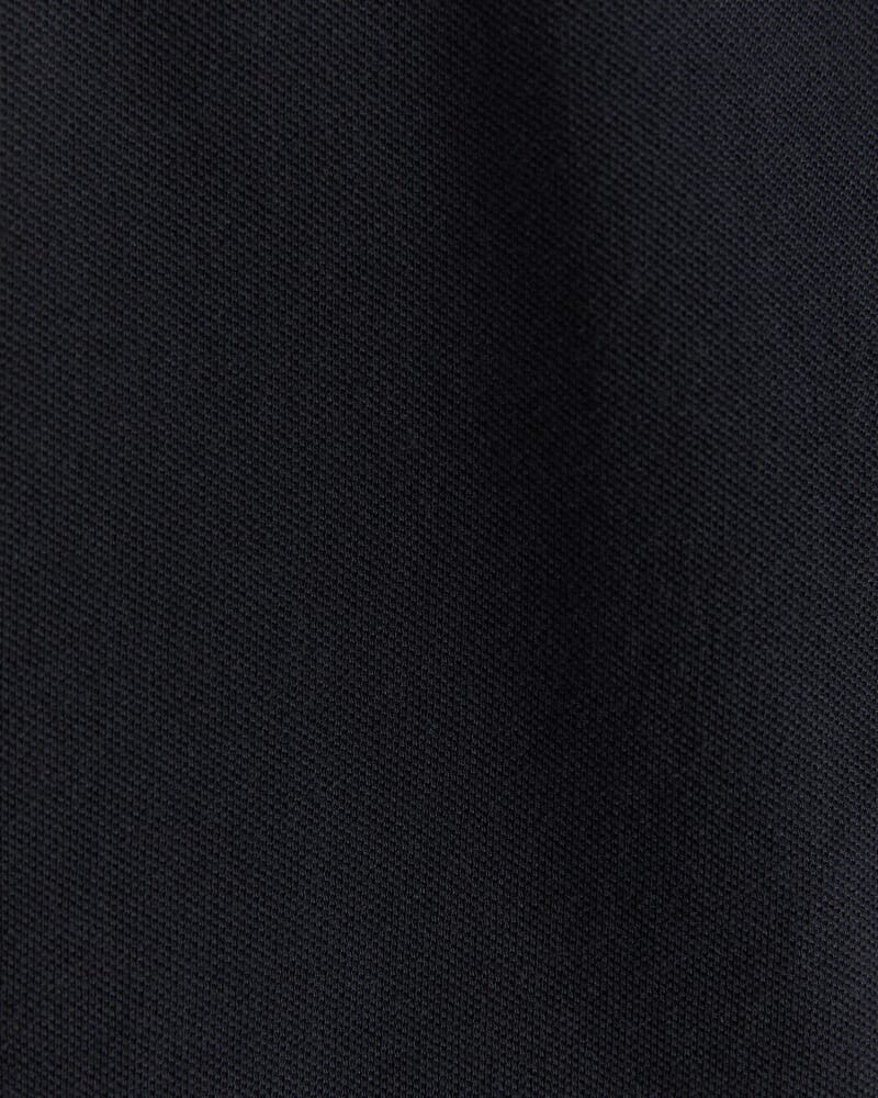 SC Tipped Pique Polo in BLACK