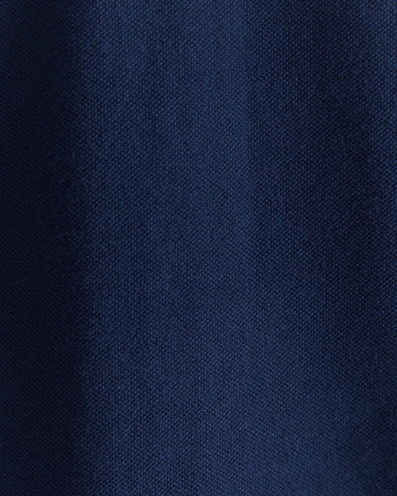 SC Tipped Pique Polo in NAVY