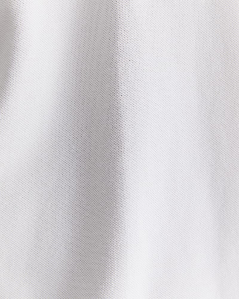 SC Tipped Pique Polo in WHITE