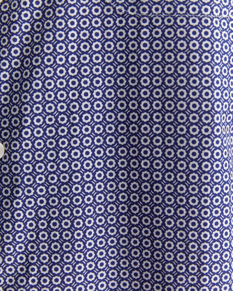 Claremont Print Shirt in BALL POINT BLUE