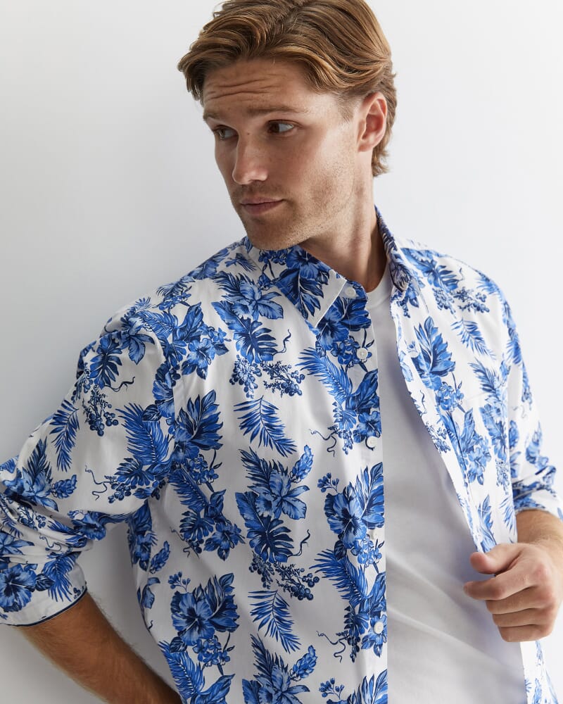Clifton Print Shirt in BLUE MULTI