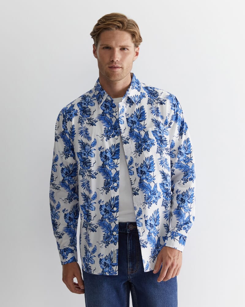 Clifton Print Shirt in BLUE MULTI