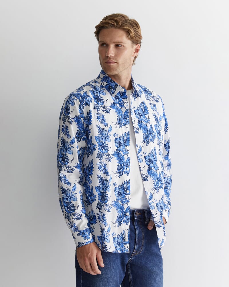 Clifton Print Shirt in BLUE MULTI