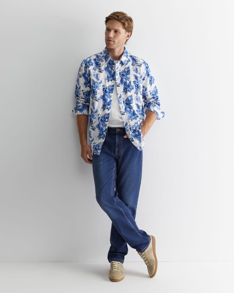 Clifton Print Shirt in BLUE MULTI