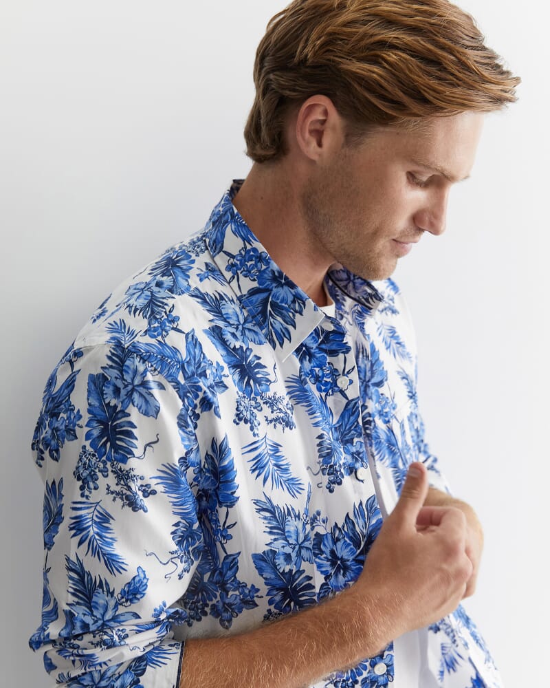 Clifton Print Shirt in BLUE MULTI